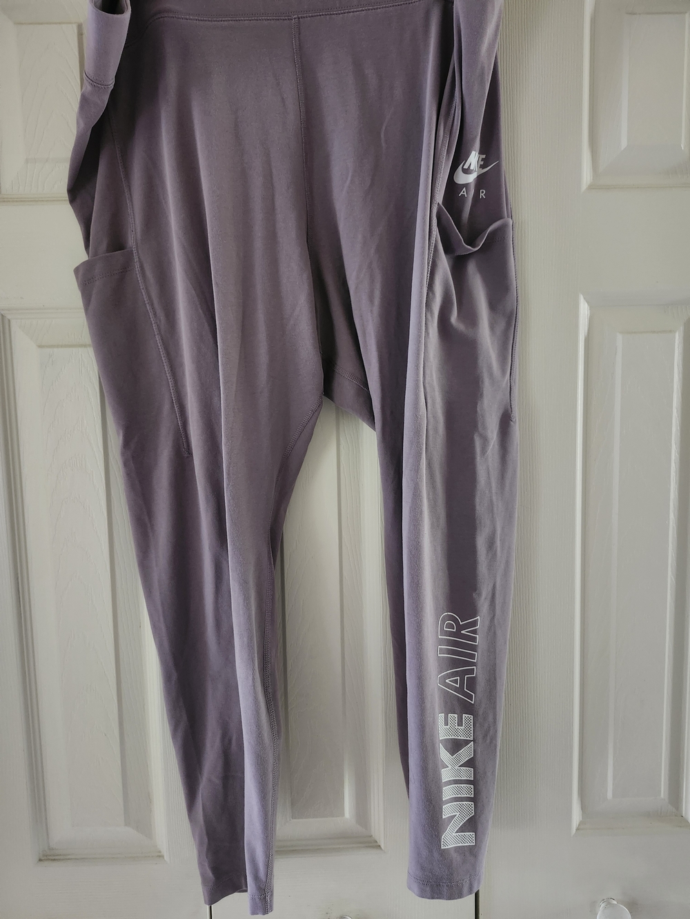 Nike Purple Leggings with NIKE AIR Side Logo and Pockets